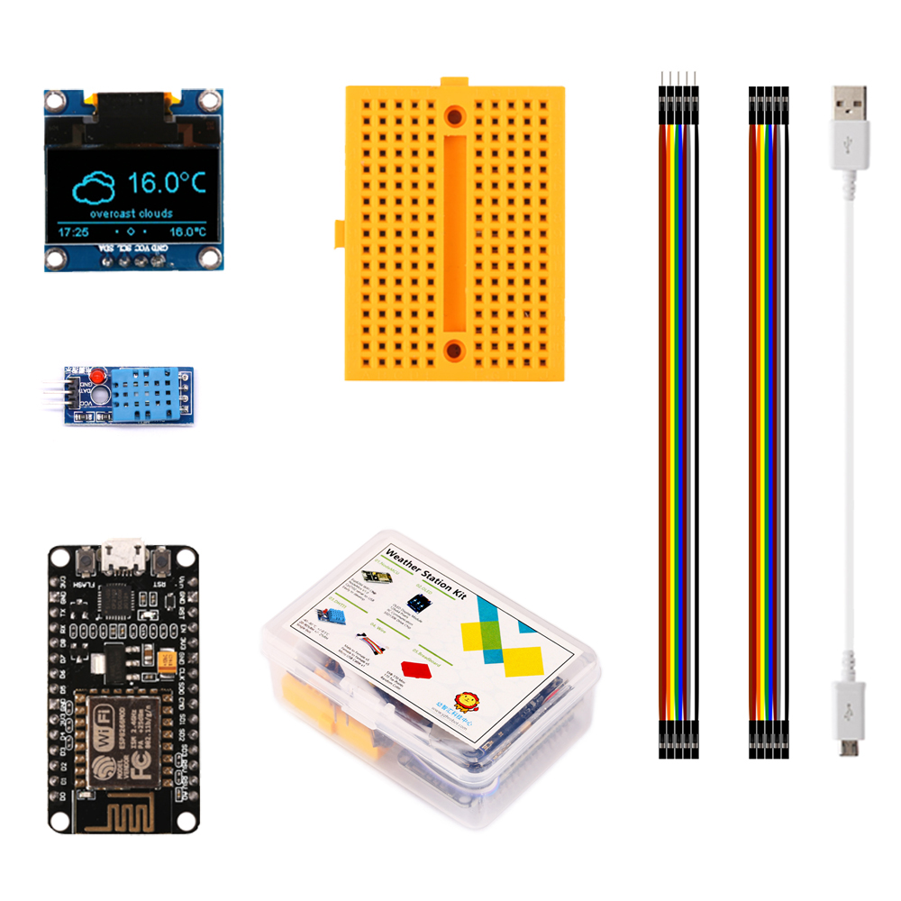 Microcontroller Kit - محطة الطقس ESP8266 DIY, مع درجة