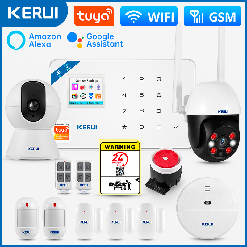 Smart Home Automation Kit - KERUI W181 نظام إنذار الأمن المنزل