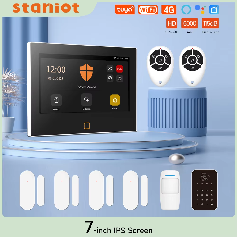 Smart Home Automation Kit - Staniot 7 بوصة HD نظام إنذار