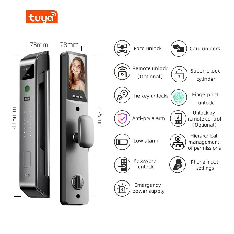 قفل باب ذكي روسي طراز 8560 يعم - مراجعة Smart Door Lock Wifi وسعره