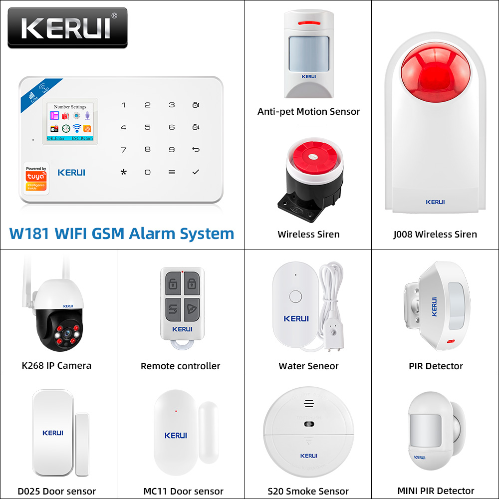 KERUI W181 لوحة نظام إنذار WIF - مراجعة Smart Home Automation Kit وسعره