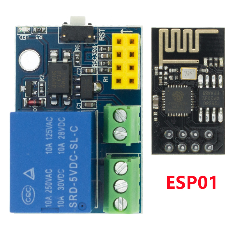 ESP8266 ESP-01 ESP-01S 5 فولت  - مراجعة Esp8266 Relay Module وسعره