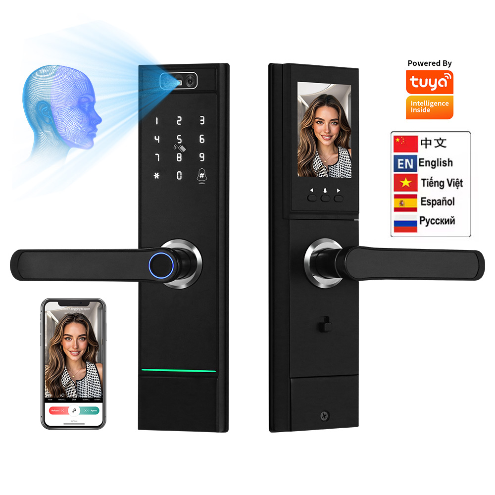 عالية الأمن بالجملة ثلاثية الأ - مراجعة Smart Door Lock Wifi وسعره