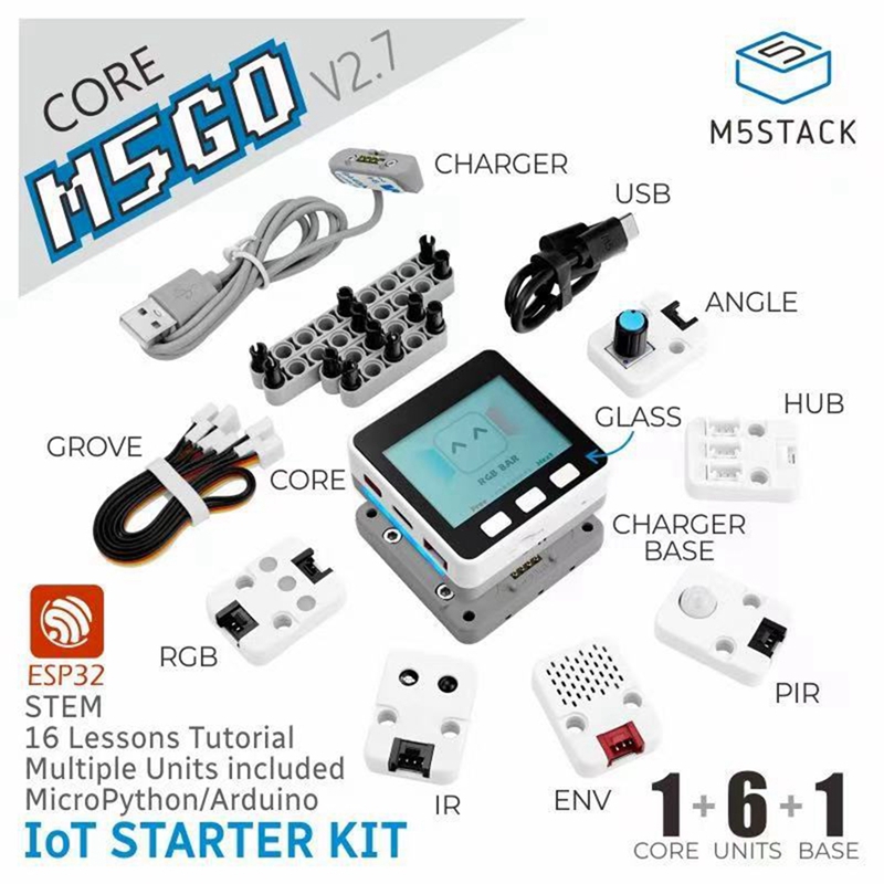 مجموعة M5GO IoT Kit V2.7 للمبت - مراجعة Iot Kit Beginner وسعره