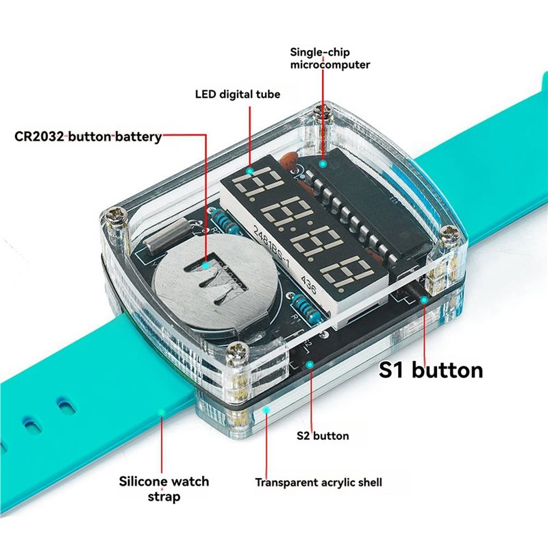 طقم ساعة إلكترونية LED للتركيب - مراجعة Electronics Project Kit وسعره
